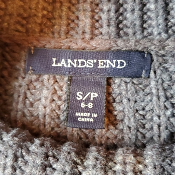 Lands End charcoal gray sweater size Small - Picture 5 of 8